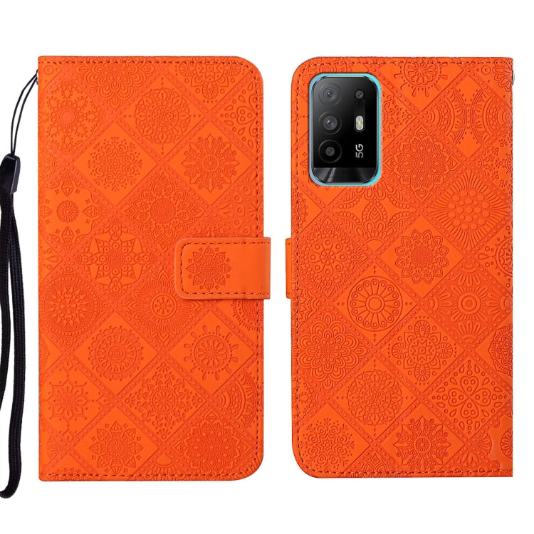 Custodia per cellulare in pelle con motivo goffrato stile etnico, For OPPO A16, For OPPO A94 5G, For OPPO Realme C20 / C21
