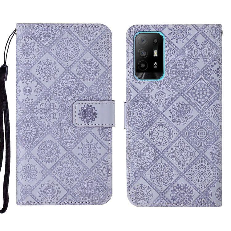 Custodia per cellulare in pelle con motivo goffrato stile etnico, For OPPO A16, For OPPO A94 5G, For OPPO Realme C20 / C21