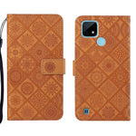 Custodia per cellulare in pelle con motivo goffrato stile etnico, For OPPO A16, For OPPO A94 5G, For OPPO Realme C20 / C21