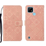 Custodia per cellulare in pelle con motivo goffrato stile etnico, For OPPO A16, For OPPO A94 5G, For OPPO Realme C20 / C21