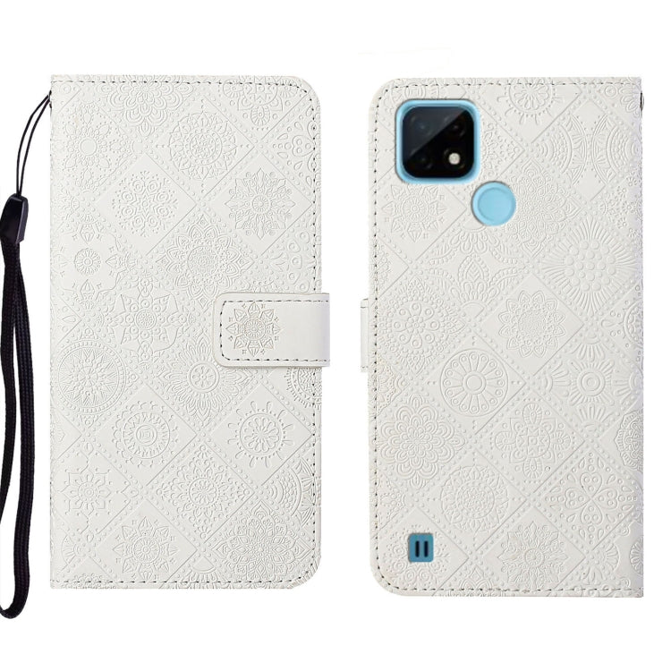 Custodia per cellulare in pelle con motivo goffrato stile etnico, For OPPO A16, For OPPO A94 5G, For OPPO Realme C20 / C21
