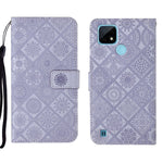 Custodia per cellulare in pelle con motivo goffrato stile etnico, For OPPO A16, For OPPO A94 5G, For OPPO Realme C20 / C21