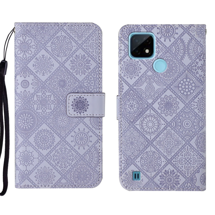 Custodia per cellulare in pelle con motivo goffrato stile etnico, For OPPO A16, For OPPO A94 5G, For OPPO Realme C20 / C21