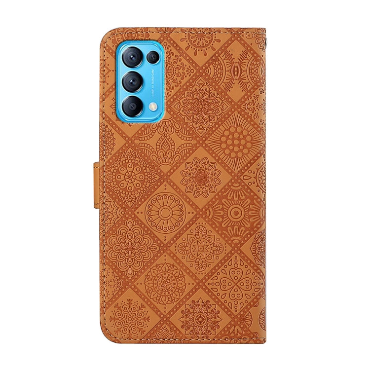 Custodia per cellulare in pelle con motivo goffrato stile etnico, For OPPO Reno5 5G, For OPPO Reno5 Pro 5G, For OPPO Reno6 5G