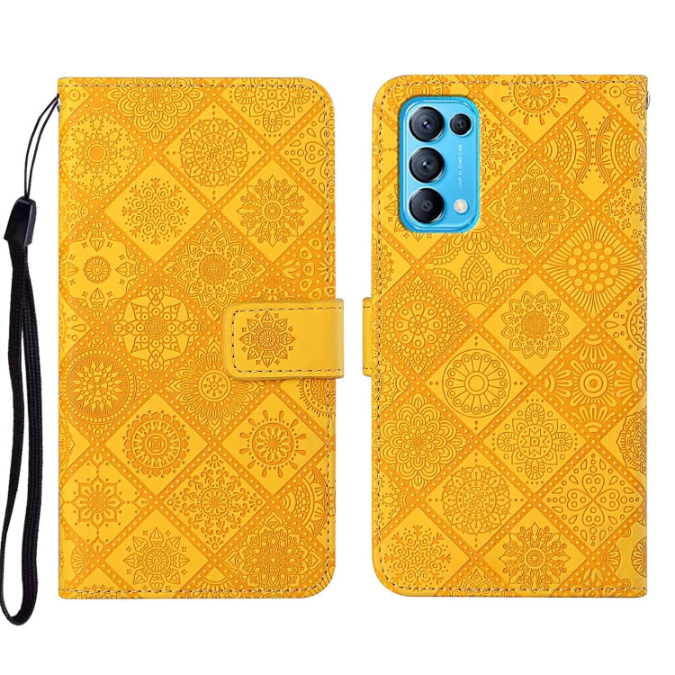 Custodia per cellulare in pelle con motivo goffrato stile etnico, For OPPO Reno5 5G, For OPPO Reno5 Pro 5G, For OPPO Reno6 5G