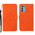 Custodia per cellulare in pelle con motivo goffrato stile etnico, For OPPO Reno5 5G, For OPPO Reno5 Pro 5G, For OPPO Reno6 5G