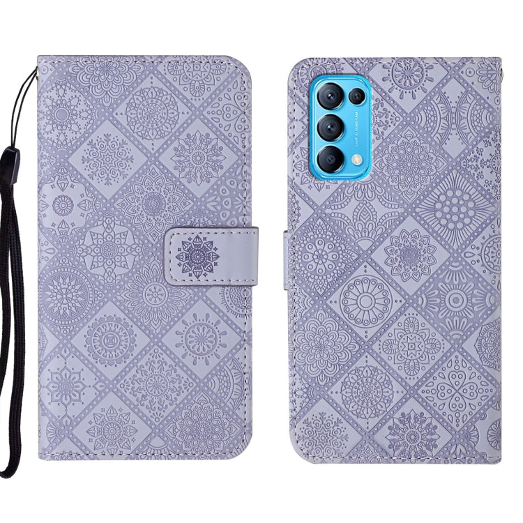 Custodia per cellulare in pelle con motivo goffrato stile etnico, For OPPO Reno5 5G, For OPPO Reno5 Pro 5G, For OPPO Reno6 5G