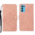 Custodia per cellulare in pelle con motivo goffrato stile etnico, For OPPO Reno5 5G, For OPPO Reno5 Pro 5G, For OPPO Reno6 5G