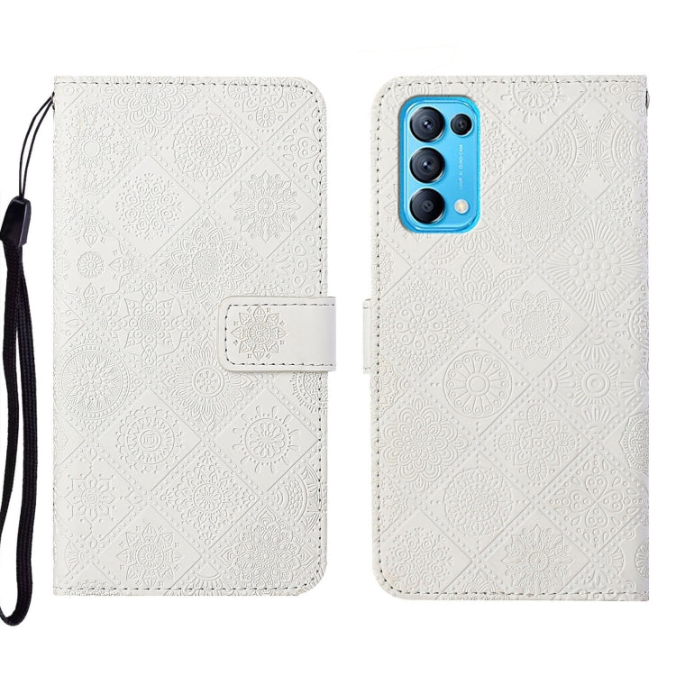 Custodia per cellulare in pelle con motivo goffrato stile etnico, For OPPO Reno5 5G, For OPPO Reno5 Pro 5G, For OPPO Reno6 5G