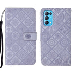 Custodia per cellulare in pelle con motivo goffrato stile etnico, For OPPO Reno5 5G, For OPPO Reno5 Pro 5G, For OPPO Reno6 5G