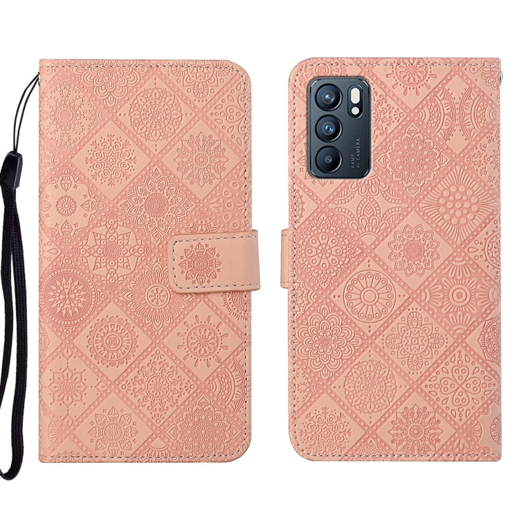 Custodia per cellulare in pelle con motivo goffrato stile etnico, For OPPO Reno5 5G, For OPPO Reno5 Pro 5G, For OPPO Reno6 5G
