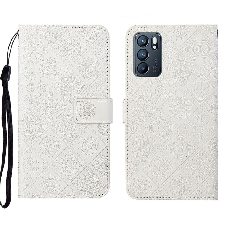 Custodia per cellulare in pelle con motivo goffrato stile etnico, For OPPO Reno5 5G, For OPPO Reno5 Pro 5G, For OPPO Reno6 5G