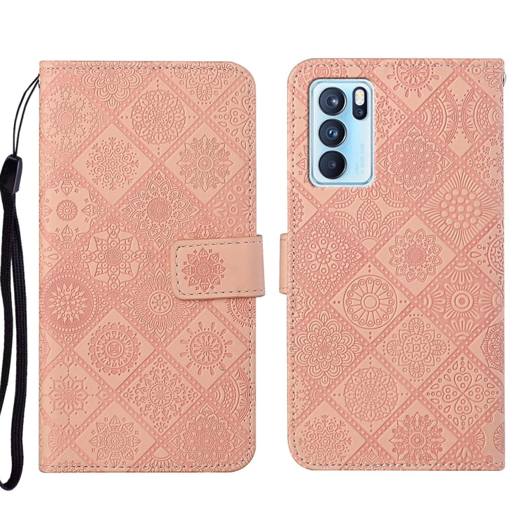 Custodia per cellulare in pelle con motivo goffrato stile etnico, For OPPO Reno6 Pro 5G, For OPPO Realme 8 4G, For OPPO Realme 8 5G