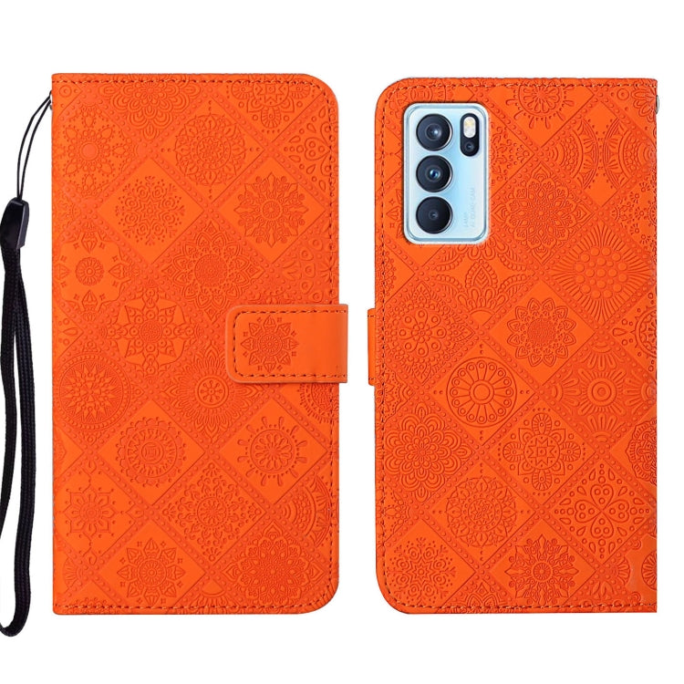 Custodia per cellulare in pelle con motivo goffrato stile etnico, For OPPO Reno6 Pro 5G, For OPPO Realme 8 4G, For OPPO Realme 8 5G