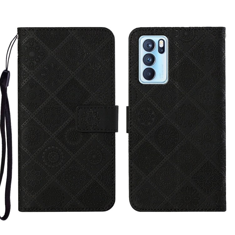 Custodia per cellulare in pelle con motivo goffrato stile etnico, For OPPO Reno6 Pro 5G, For OPPO Realme 8 4G, For OPPO Realme 8 5G
