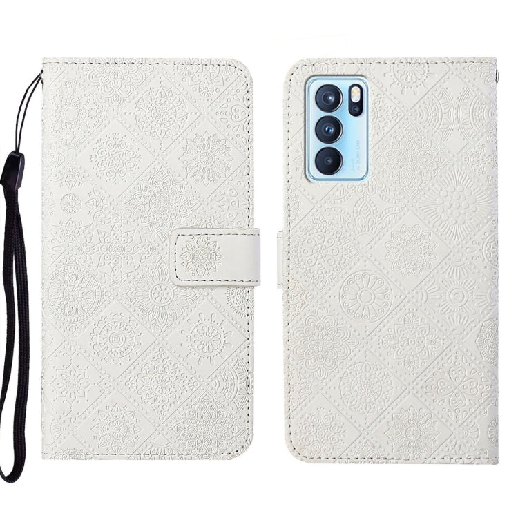 Custodia per cellulare in pelle con motivo goffrato stile etnico, For OPPO Reno6 Pro 5G, For OPPO Realme 8 4G, For OPPO Realme 8 5G