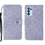 Custodia per cellulare in pelle con motivo goffrato stile etnico, For OPPO Reno6 Pro 5G, For OPPO Realme 8 4G, For OPPO Realme 8 5G