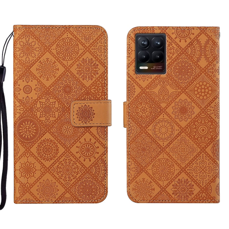 Custodia per cellulare in pelle con motivo goffrato stile etnico, For OPPO Reno6 Pro 5G, For OPPO Realme 8 4G, For OPPO Realme 8 5G