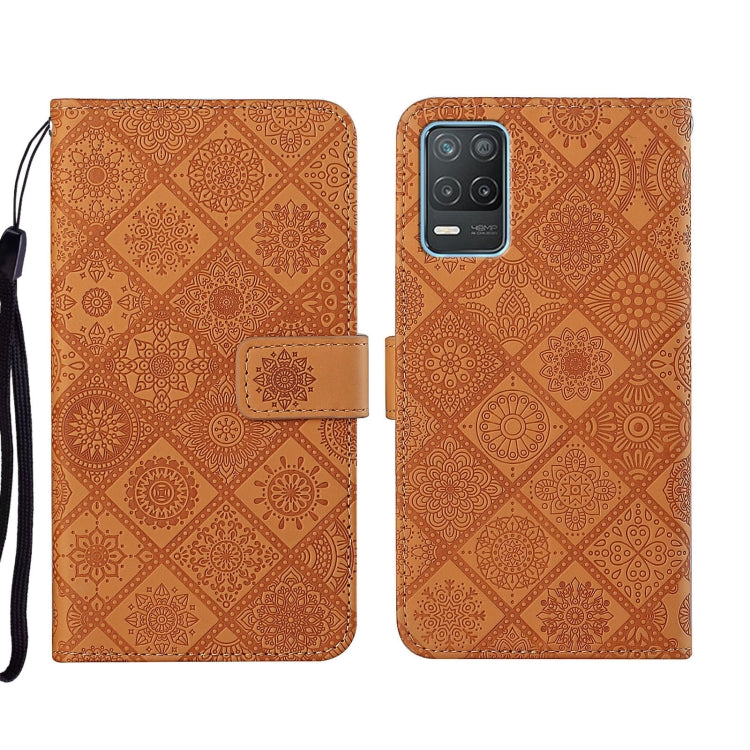 Custodia per cellulare in pelle con motivo goffrato stile etnico, For OPPO Reno6 Pro 5G, For OPPO Realme 8 4G, For OPPO Realme 8 5G