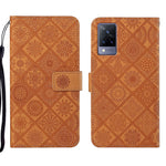 Custodia per cellulare in pelle con motivo goffrato stile etnico, For vivo V21, For vivo V21e 4G, For vivo V21e 5G