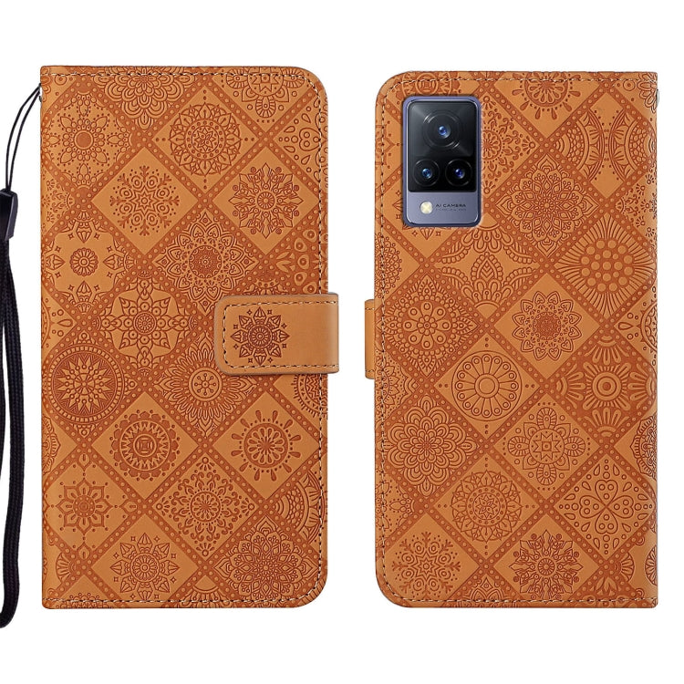 Custodia per cellulare in pelle con motivo goffrato stile etnico, For vivo V21, For vivo V21e 4G, For vivo V21e 5G