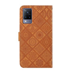 Custodia per cellulare in pelle con motivo goffrato stile etnico, For vivo V21, For vivo V21e 4G, For vivo V21e 5G