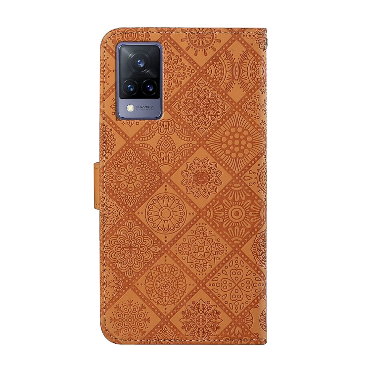 Custodia per cellulare in pelle con motivo goffrato stile etnico, For vivo V21, For vivo V21e 4G, For vivo V21e 5G