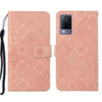 Custodia per cellulare in pelle con motivo goffrato stile etnico, For vivo V21, For vivo V21e 4G, For vivo V21e 5G