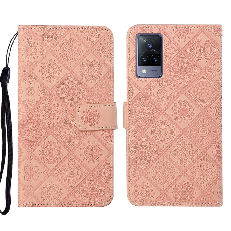 Custodia per cellulare in pelle con motivo goffrato stile etnico, For vivo V21, For vivo V21e 4G, For vivo V21e 5G