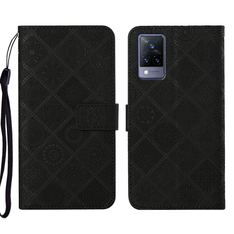 Custodia per cellulare in pelle con motivo goffrato stile etnico, For vivo V21, For vivo V21e 4G, For vivo V21e 5G