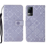 Custodia per cellulare in pelle con motivo goffrato stile etnico, For vivo V21, For vivo V21e 4G, For vivo V21e 5G