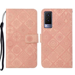 Custodia per cellulare in pelle con motivo goffrato stile etnico, For vivo V21, For vivo V21e 4G, For vivo V21e 5G