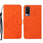 Custodia per cellulare in pelle con motivo goffrato stile etnico, For vivo V21, For vivo V21e 4G, For vivo V21e 5G