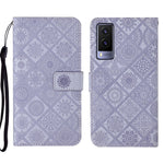 Custodia per cellulare in pelle con motivo goffrato stile etnico, For vivo V21, For vivo V21e 4G, For vivo V21e 5G