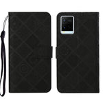 Custodia per cellulare in pelle con motivo goffrato stile etnico, For vivo Y51 2020, For vivo Y21