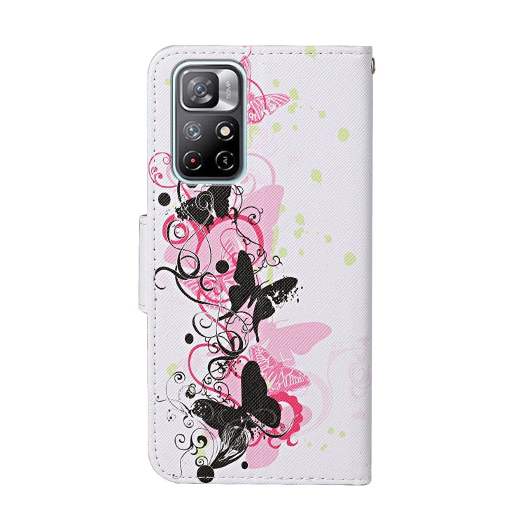 Custodia in pelle con motivo a disegno colorato, For Xiaomi Redmi Note 11 China, For Xiaomi Redmi Note 11 Pro China