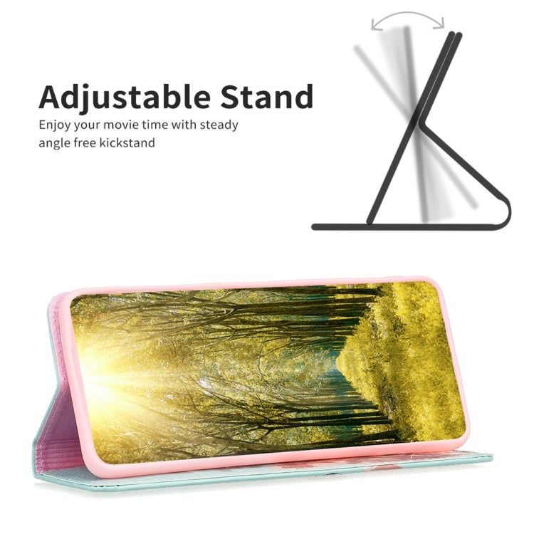 Custodia per telefono in pelle magnetica invisibile con motivo a disegno colorato, For Nokia G11 / G21