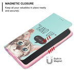 Custodia per telefono in pelle magnetica invisibile con motivo a disegno colorato, For Nokia G11 / G21
