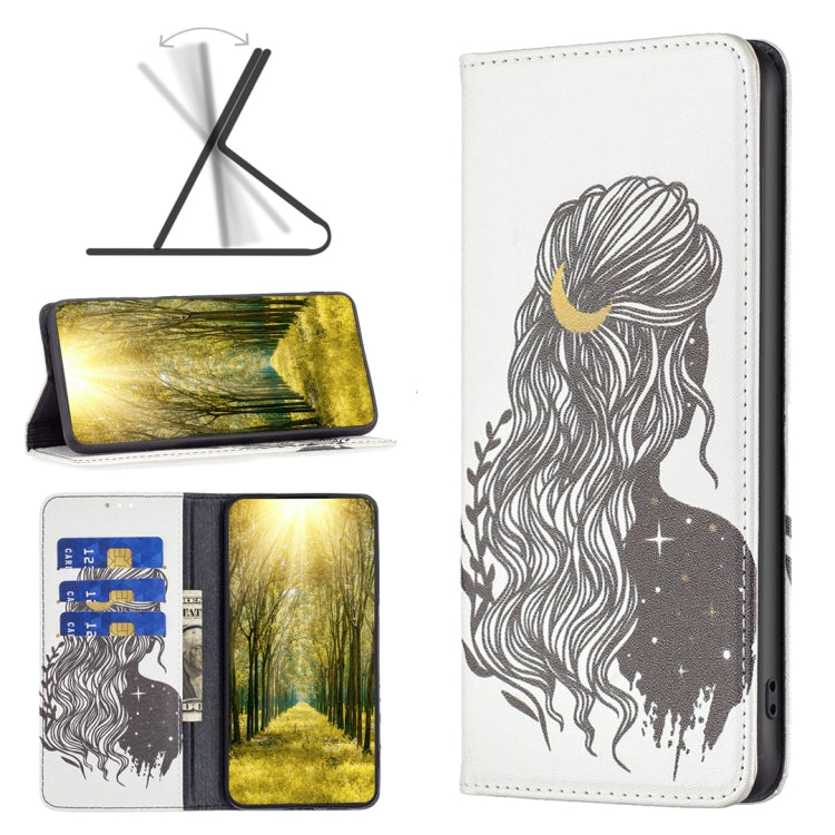 Custodia per telefono in pelle magnetica invisibile con motivo a disegno colorato, For Nokia G11 / G21