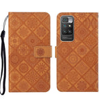 Custodia per cellulare in pelle con motivo goffrato stile etnico, For Xiaomi Redmi 10, For Xiaomi Redmi 10C, For Xiaomi Redmi K40