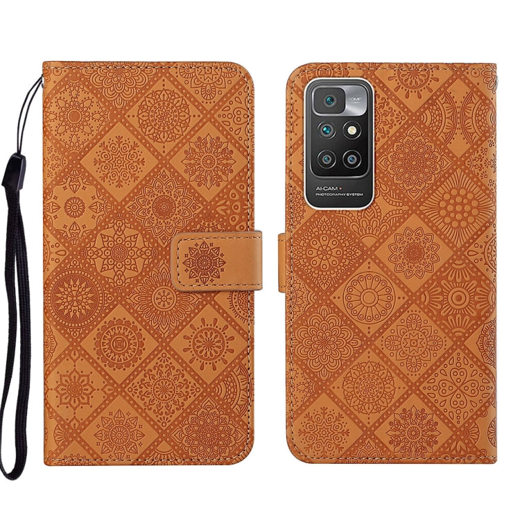Custodia per cellulare in pelle con motivo goffrato stile etnico, For Xiaomi Redmi 10, For Xiaomi Redmi 10C, For Xiaomi Redmi K40