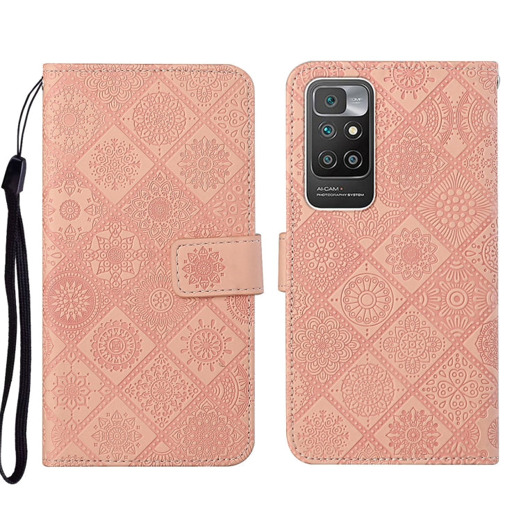 Custodia per cellulare in pelle con motivo goffrato stile etnico, For Xiaomi Redmi 10, For Xiaomi Redmi 10C, For Xiaomi Redmi K40