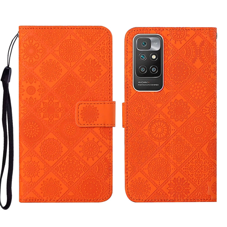 Custodia per cellulare in pelle con motivo goffrato stile etnico, For Xiaomi Redmi 10, For Xiaomi Redmi 10C, For Xiaomi Redmi K40