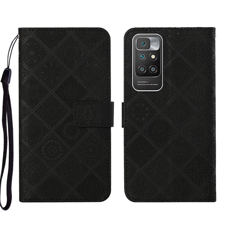 Custodia per cellulare in pelle con motivo goffrato stile etnico, For Xiaomi Redmi 10, For Xiaomi Redmi 10C, For Xiaomi Redmi K40