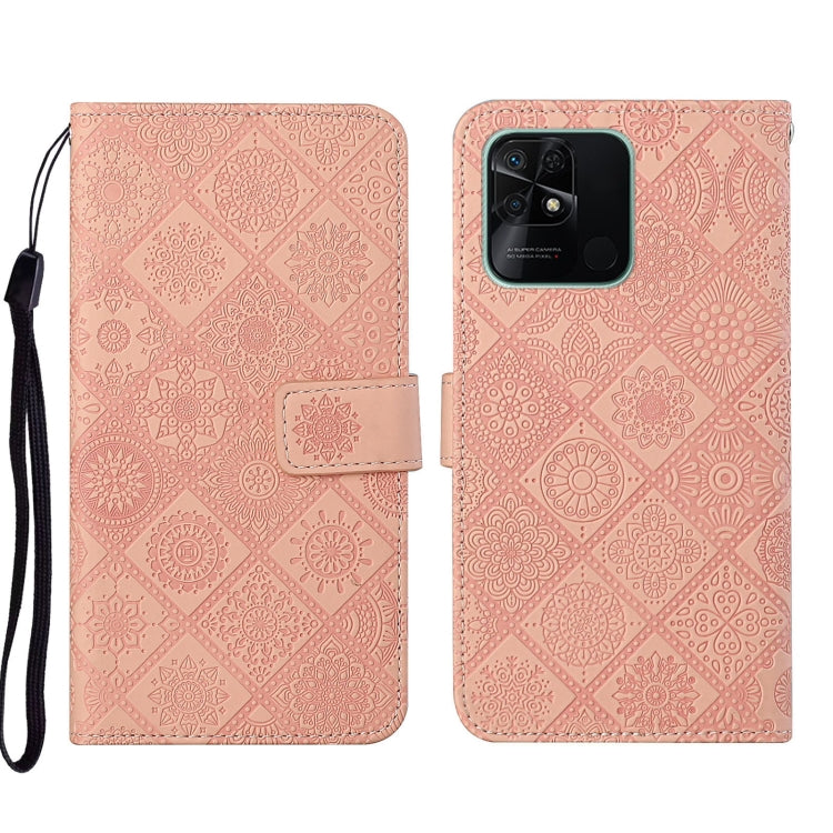 Custodia per cellulare in pelle con motivo goffrato stile etnico, For Xiaomi Redmi 10, For Xiaomi Redmi 10C, For Xiaomi Redmi K40