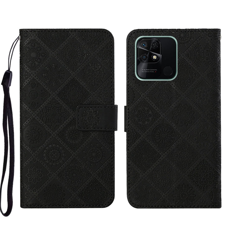 Custodia per cellulare in pelle con motivo goffrato stile etnico, For Xiaomi Redmi 10, For Xiaomi Redmi 10C, For Xiaomi Redmi K40