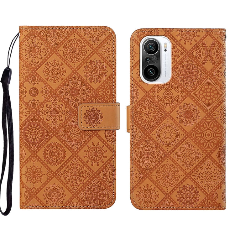 Custodia per cellulare in pelle con motivo goffrato stile etnico, For Xiaomi Redmi 10, For Xiaomi Redmi 10C, For Xiaomi Redmi K40