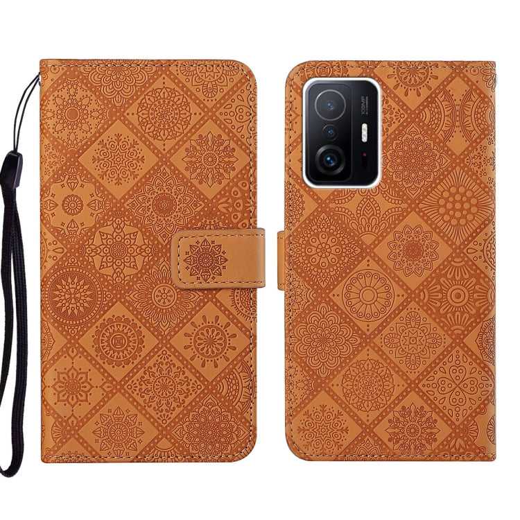 Custodia per cellulare in pelle con motivo goffrato stile etnico, For Xiaomi Mi 11T