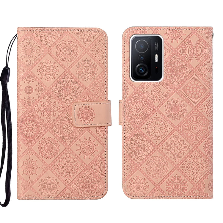 Custodia per cellulare in pelle con motivo goffrato stile etnico, For Xiaomi Mi 11T