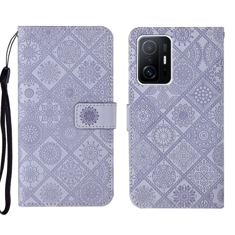 Custodia per cellulare in pelle con motivo goffrato stile etnico, For Xiaomi Mi 11T